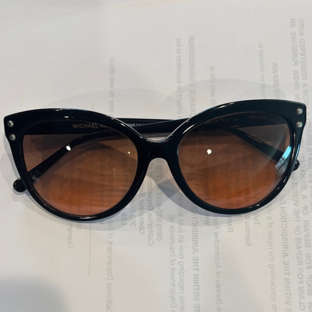 Michael Kors Black Sunglasses with Tan Lenses - Picture 9 of 9